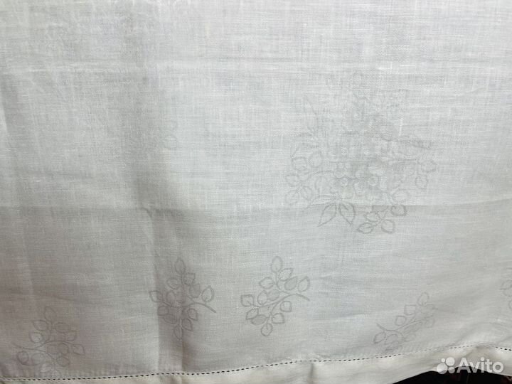Белые скатерти с мережкой лен