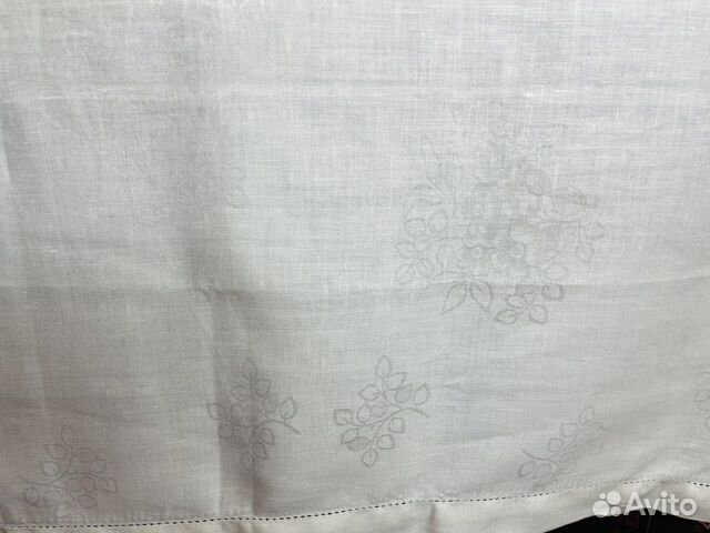 Белые скатерти с мережкой лен