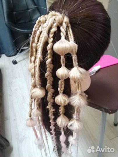 Косички на резинке, детские резинки, афрохвост