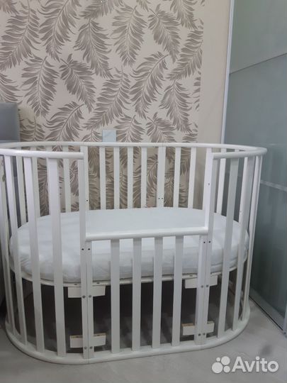 Детская кроватка трансформер круглая