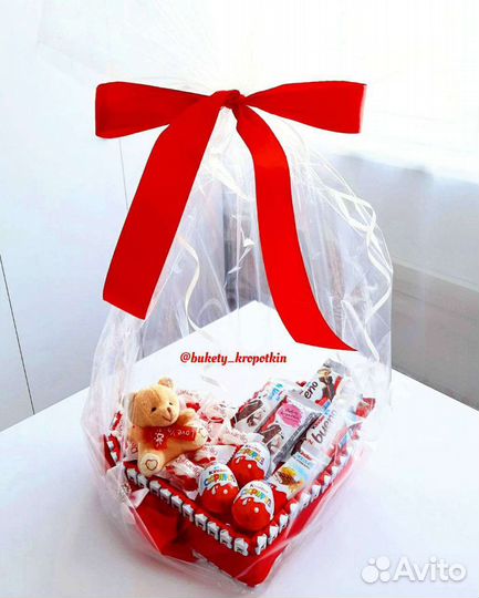 Подарок Сердце киндер шоколад медведь набор раффаэ