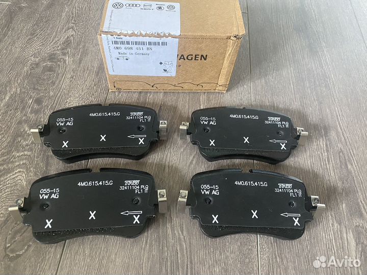 Задние тормозные колодки на Audi Q7 4M0698451BN