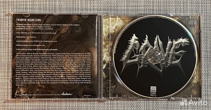 Grave - Fiendish Regression CD Germany
