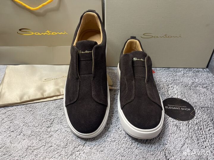 Слипоны Santoni мужские