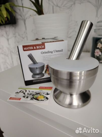 Ступка с пестиком mayer&boch из нержавеющей стали