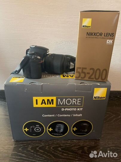 Nikon D3200 Kit - 2 обьектива, зеркальный