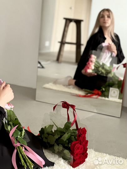 Эксклюзивные букеты роз в прозрачных сумочках. Дос