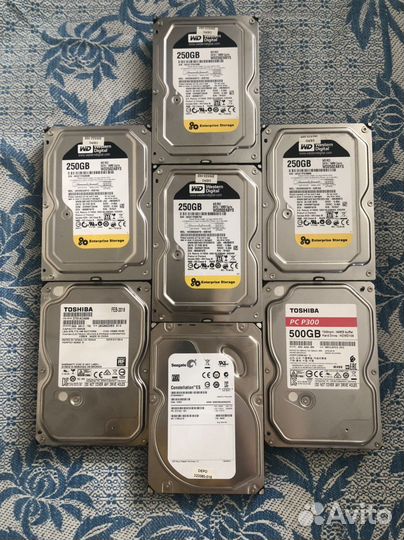 Жесткие диски 250gb,500gb