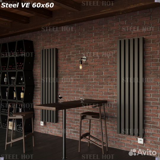 Дизайнерский электро радиатор Steel VE 60x60