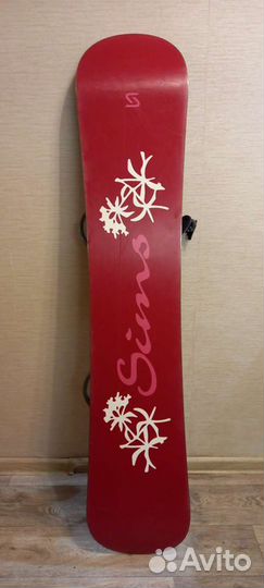 Сноуборд Sims 144cm+ крепления Flux