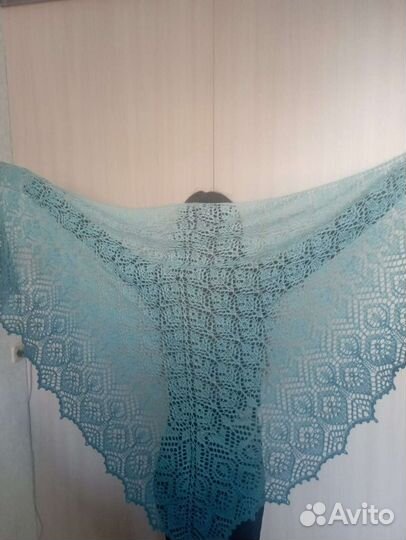 Платок шаль вязаные ангора
