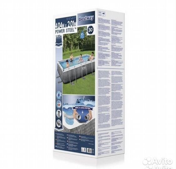 Каркасный бассейн 404х201х100