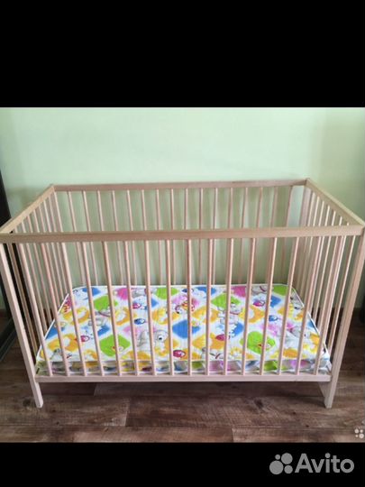 Детская кровать манеж с матрасом IKEA икея