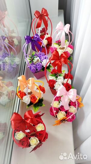 Букет из мыльных роз