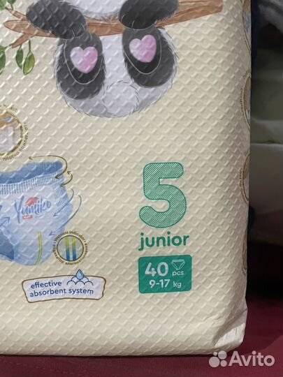 Подгузники трусики 5 yumiko 60шт