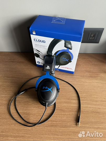 Проводные наушники Hyperx cloud PS4 PS5, blue