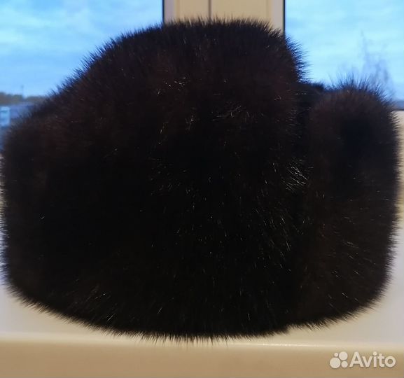 Норковая шапка мужская ушанка