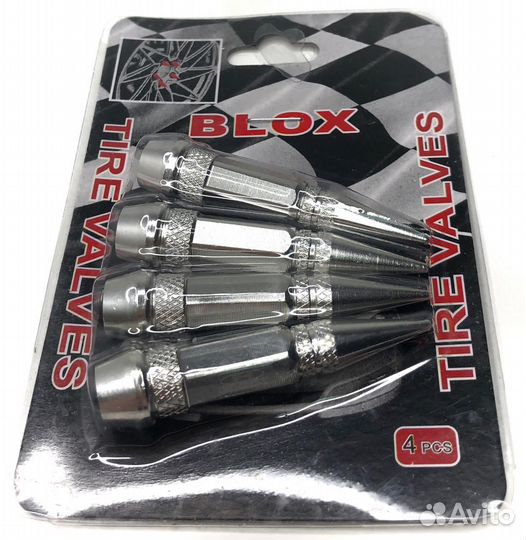 Колпачки на ниппеля - Blox (разные цвета) (Серебри