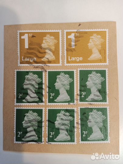 Почтовые марки английские гашеные