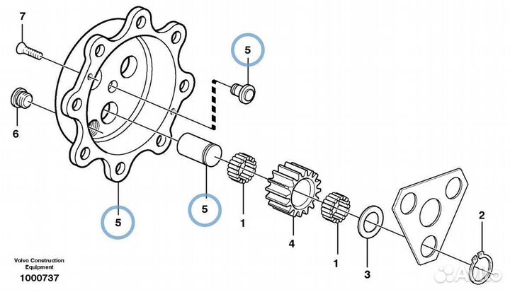 441122 Планетарный бортовой редуктор в сборе