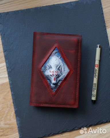 Блокнот из кожи А6. Сумерки Богов. Мононоке