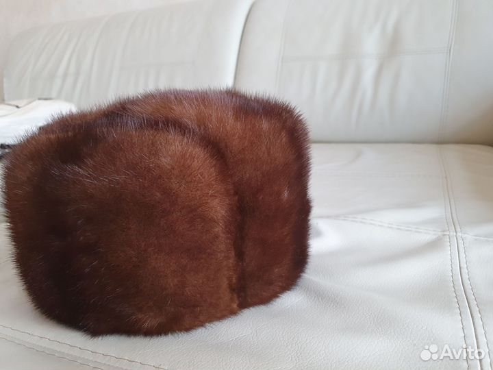 Норковая шапка мужская бу