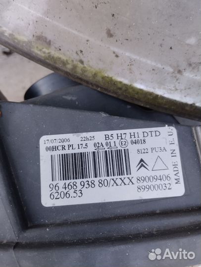 Фара citroen c4 правая