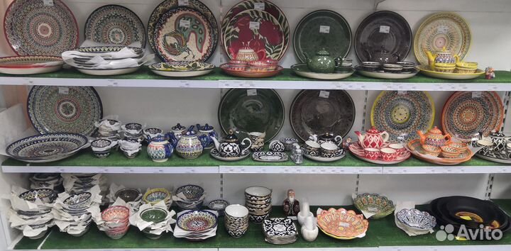 Узбекский Ляган Коса пиала Чайник Сервиз Посуда