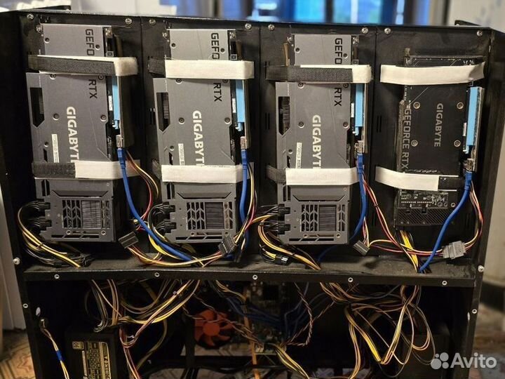 Майнинг ферма 8 3080 RTX 10gb