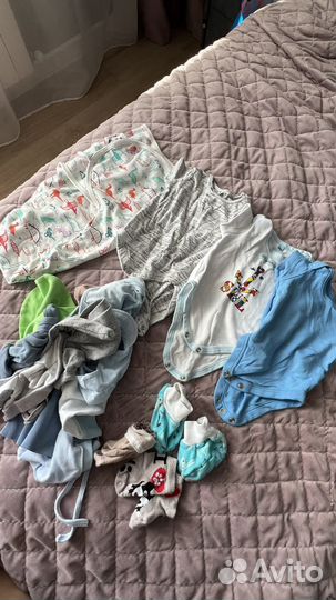 Детские вещи пакетом для мальчика 56 62 68