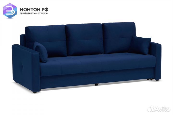 Диван еврокнижка Вита 3-х местный темно-синий