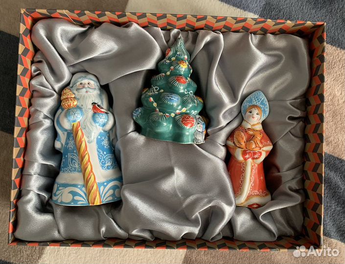 Подарочный набор новогодний. Дед мороз, снегурочка