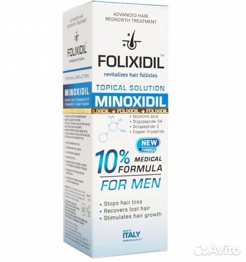 Миноксидил 10 folixidil фоликсидил 60мл + пипетка