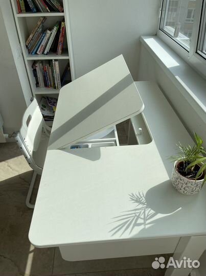 Парта растущая Астек Лидер 120 с выдвижным ящиком+