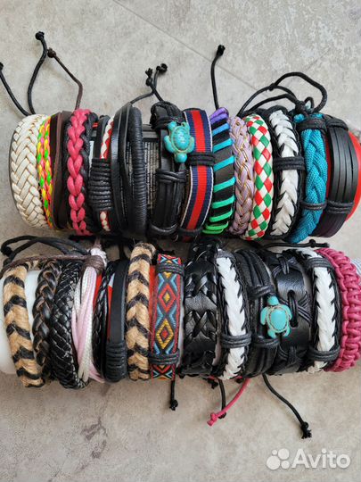 Браслеты Фенечки Кожаные hand made