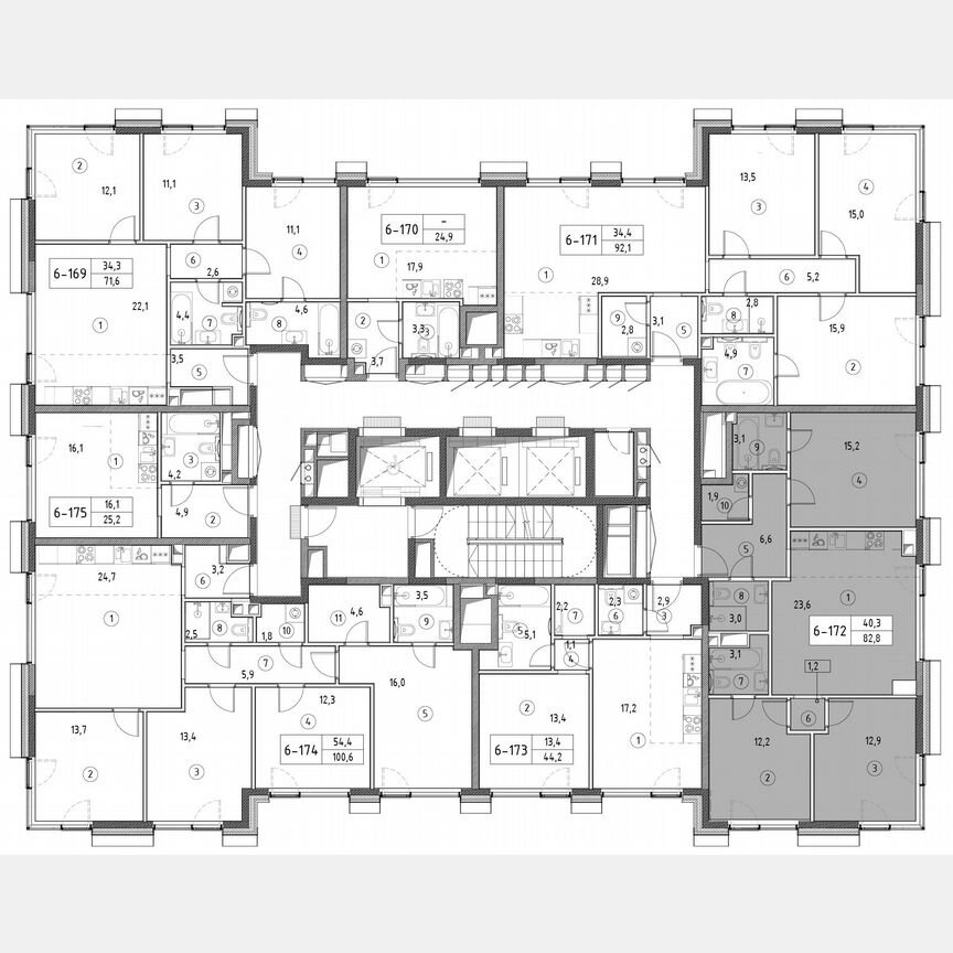 3-к. квартира, 81,4 м², 22/30 эт.