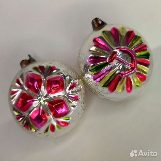 Ёлочные игрушки агитация Звезда Серп и Молот 2шт