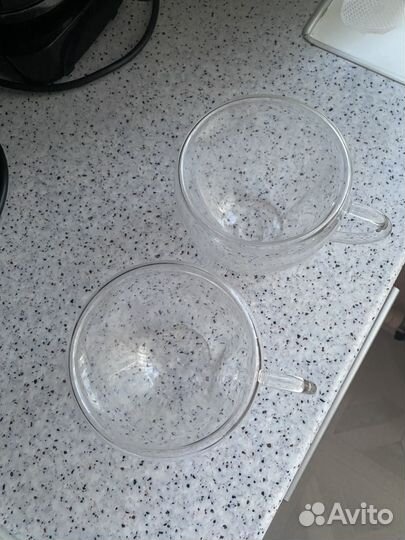 Чашки с двойными стенками в виде сердца