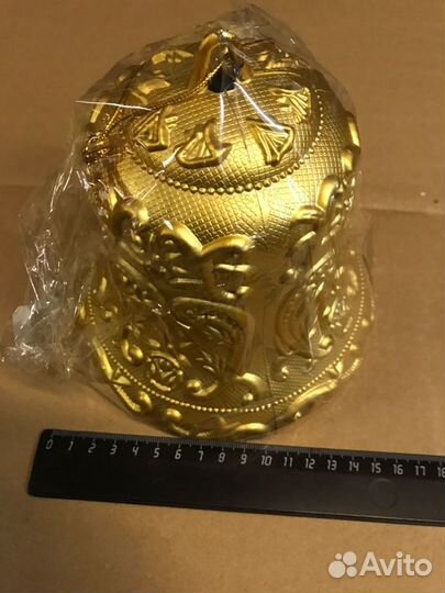 Колокольчик новогодний 15 см