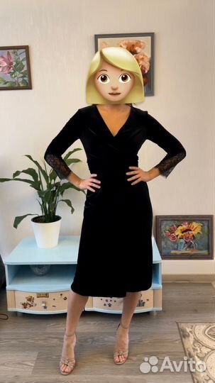 Платье велюр