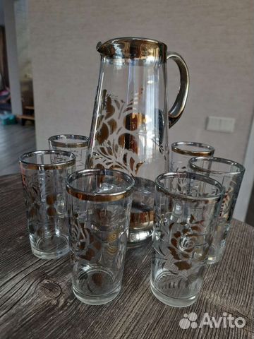 Кувшин и 6 стаканов