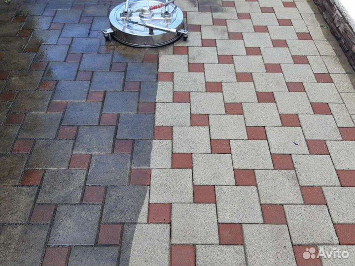 Мойка тротуарной плитки