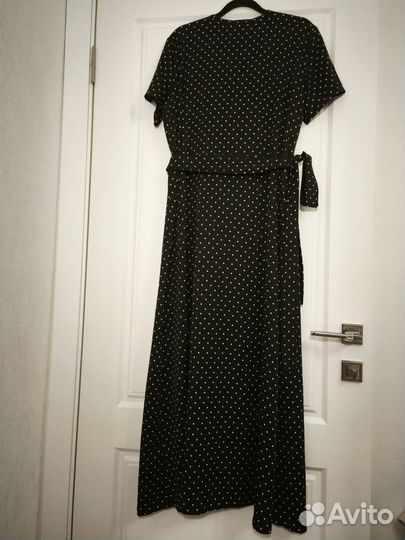 Платье летнее черное женское новое на запах 52-54