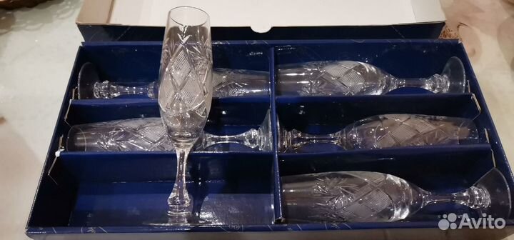 Фужеры для шампанского хрусталь