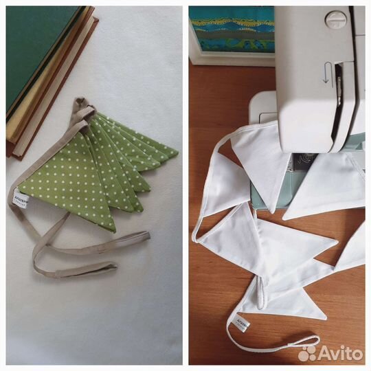 Гирлянды из флажков (хлопок)