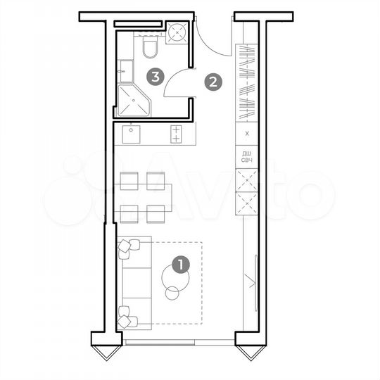 Апартаменты-студия, 30,5 м², 8/29 эт.