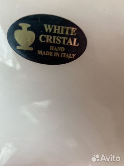 Ваза для фруктов на ножке white crystal