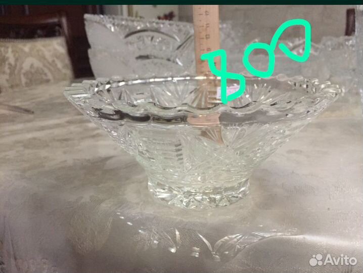 Вазы салатники конфетницы хрустальные СССР