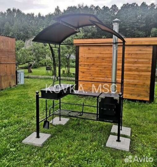 Мангал с крышей