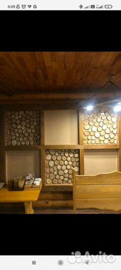 Панно из спилов дерева